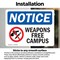Signmission Weapon Free Campus OSHA Notice Sign, Vinyl Decal, 10in W x 7in L, 2PK OS-2PACK-NS-D-710-L-16886 - alternate 5
